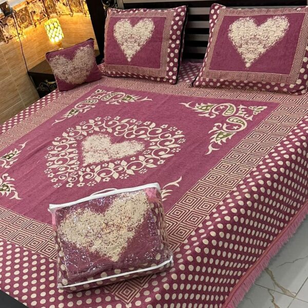 4Pc Velvet Jacquard Bedsheet - Image 9