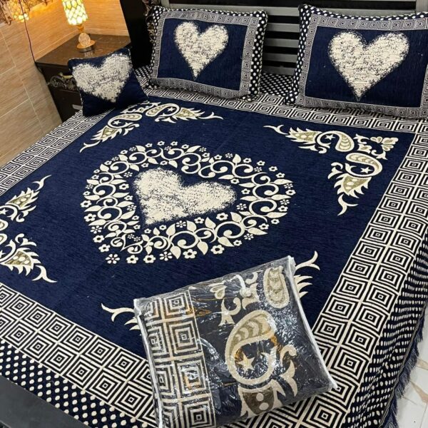 4Pc Velvet Jacquard Bedsheet - Image 7