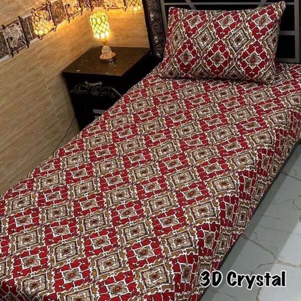 4Pc Crystal Cotton Single Pair Bedsheets – Premium Quality & Easy Care - Image 2