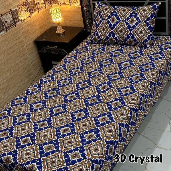 4Pc Crystal Cotton Single Pair Bedsheets – Premium Quality & Easy Care