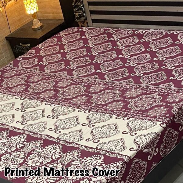 Premium Waterproof Printed Mattress Cover – King Size