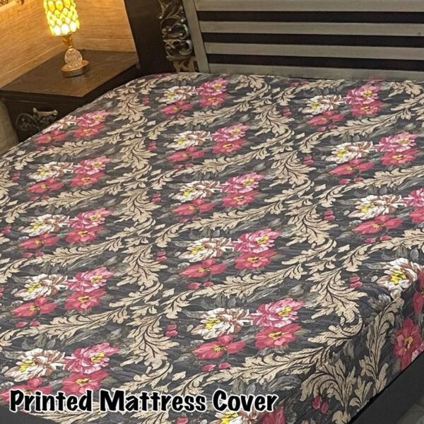 Premium Waterproof Printed Mattress Cover – King Size