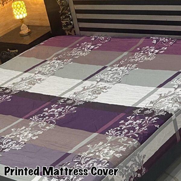 Premium Waterproof Printed Mattress Cover – King Size