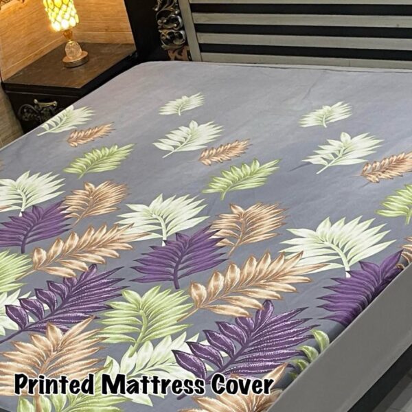 Premium Waterproof Printed Mattress Cover – King Size