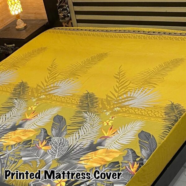 Premium Waterproof Printed Mattress Cover – King Size