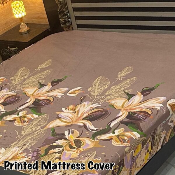 Premium Waterproof Printed Mattress Cover – King Size