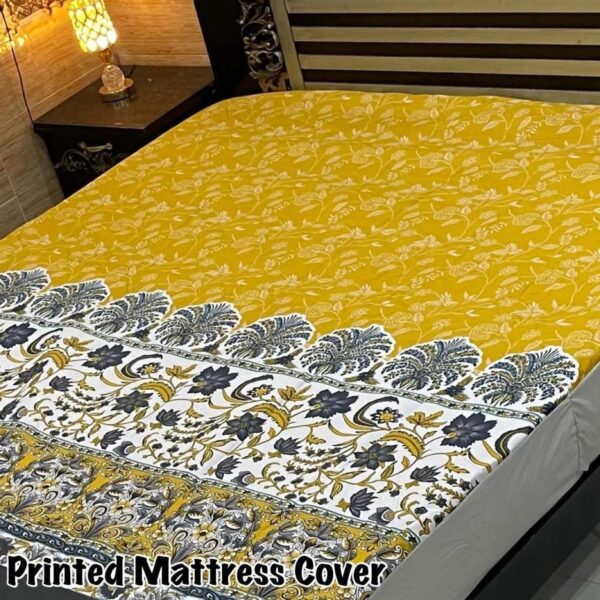 Premium Waterproof Printed Mattress Cover – King Size