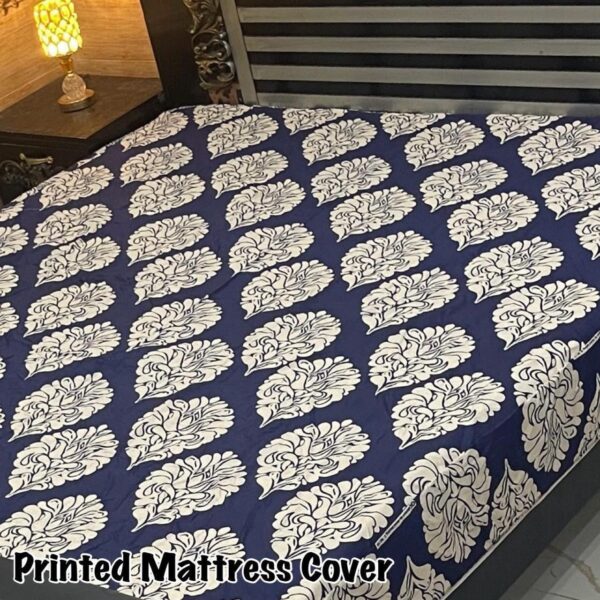 Premium Waterproof Printed Mattress Cover – King Size