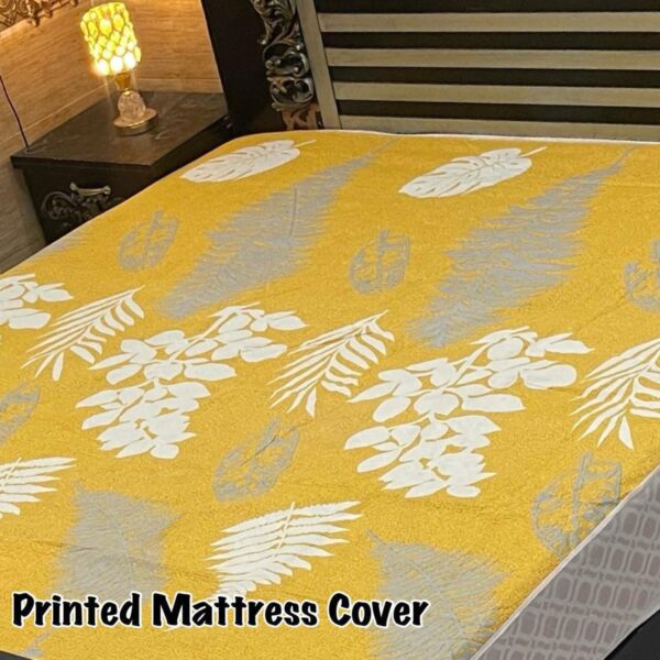 Premium Waterproof Printed Mattress Cover – King Size