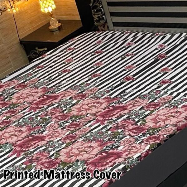 Premium Waterproof Printed Mattress Cover – King Size