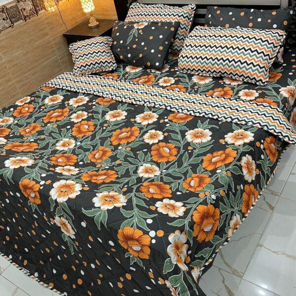  7-Piece Printed Comforter Set – Luxurious & Cozy 