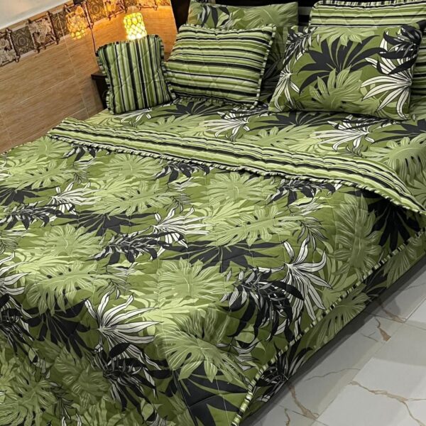  7-Piece Printed Comforter Set – Luxurious & Cozy 