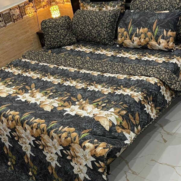  7-Piece Printed Comforter Set – Luxurious & Cozy 