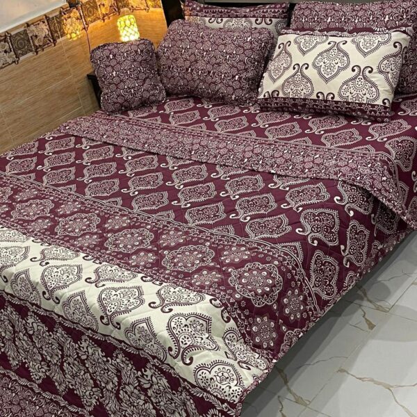  7-Piece Printed Comforter Set – Luxurious & Cozy 