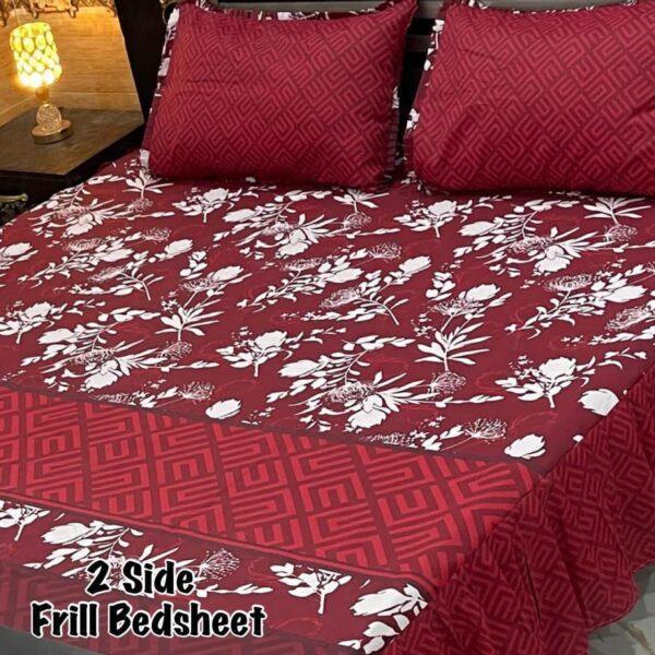 PC Stitched 2-Sided Frill Bedsheet Set