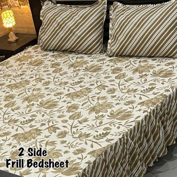 PC Stitched 2-Sided Frill Bedsheet Set